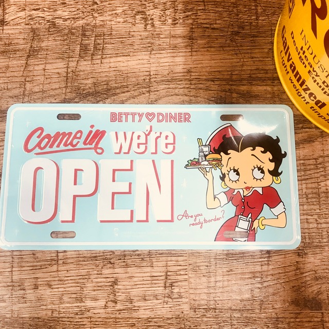 BETTYBOOP ブリキ プレート べてぃちゃん ベティ ベティブープ