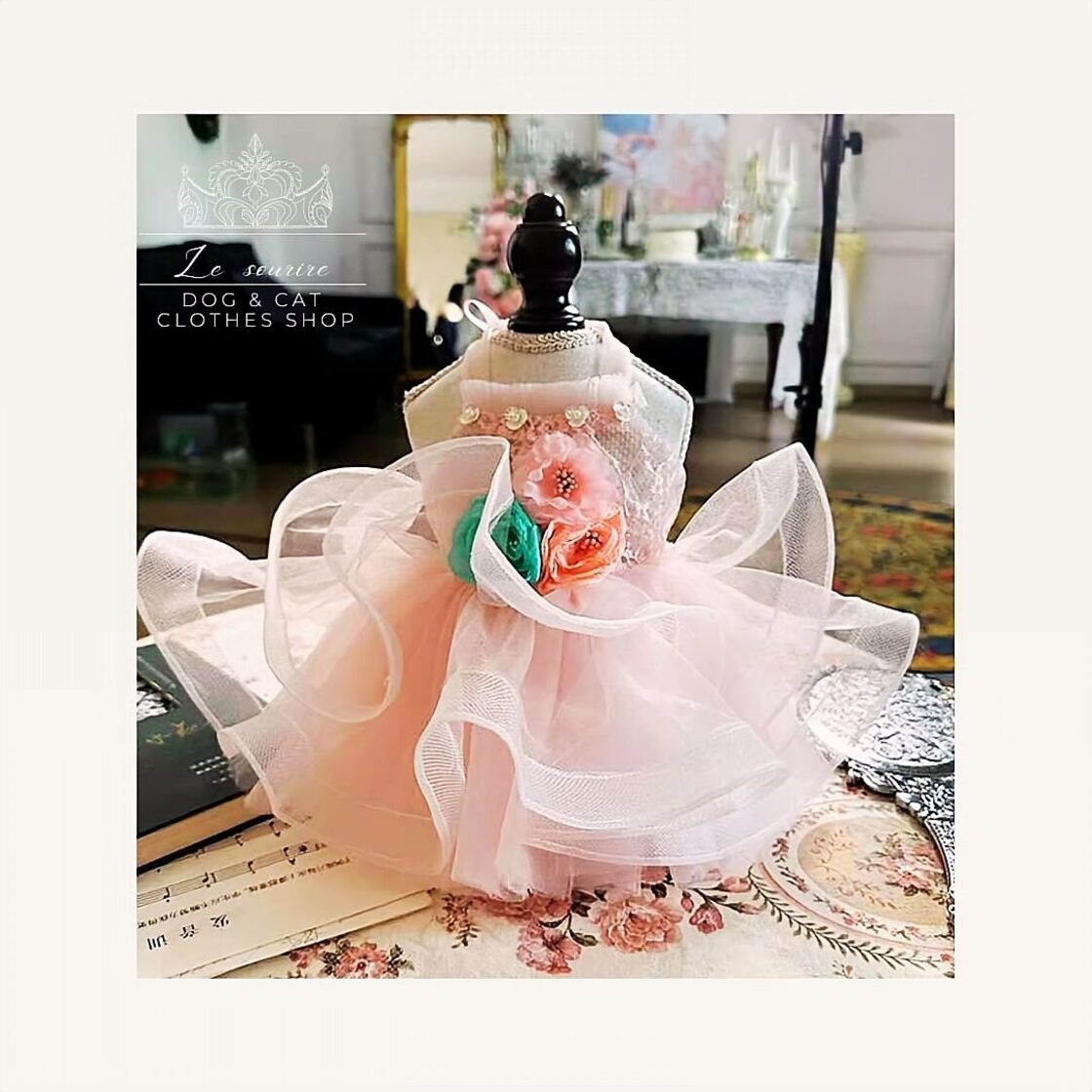 予約 海外ハンドメイド【№B03741】ライトピンク フラワーモチーフ 