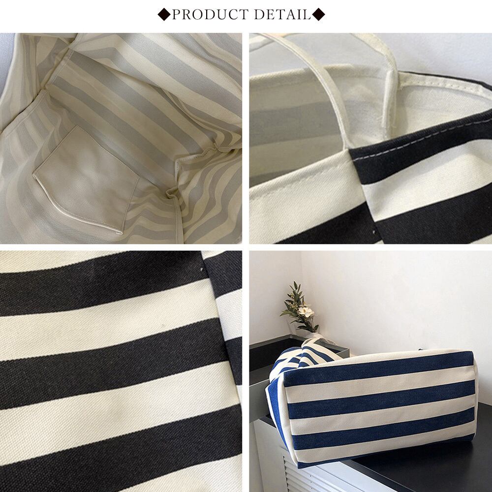 キャンバス トートバッグ レディース ボーダー柄 おしゃれ かわいい 大人 通勤 通学 学生 大容量 A4 カジュアル 肩掛け 大人可愛い 大人女子