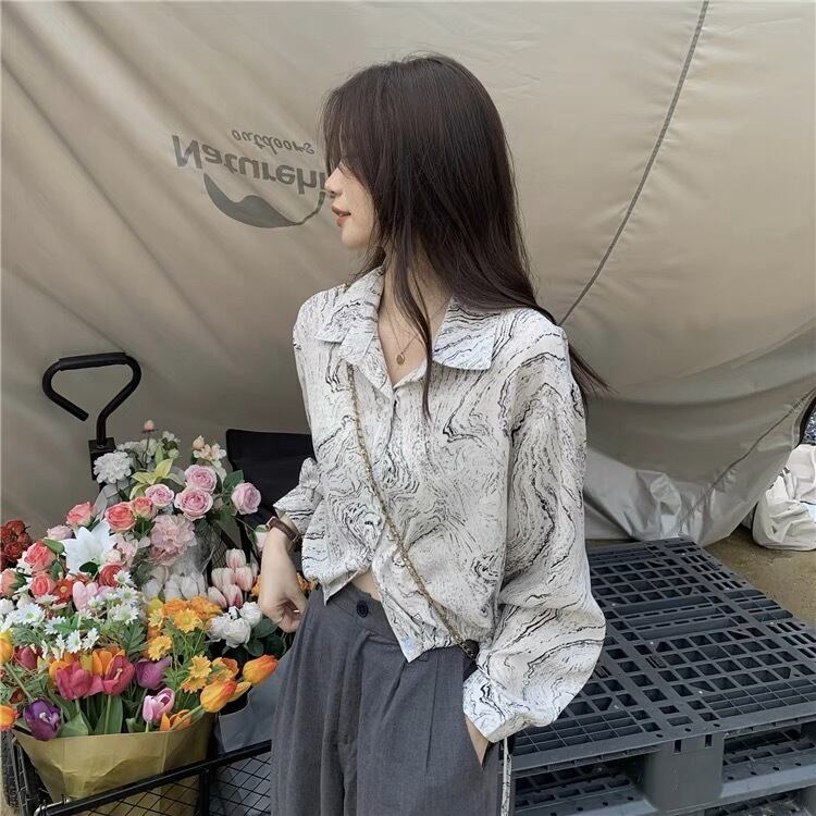 大人可愛い 総柄ブラウス G104CSH0040