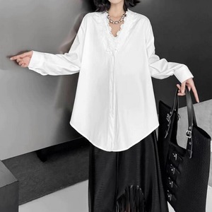 Aラインシャツスーツトップス A0429