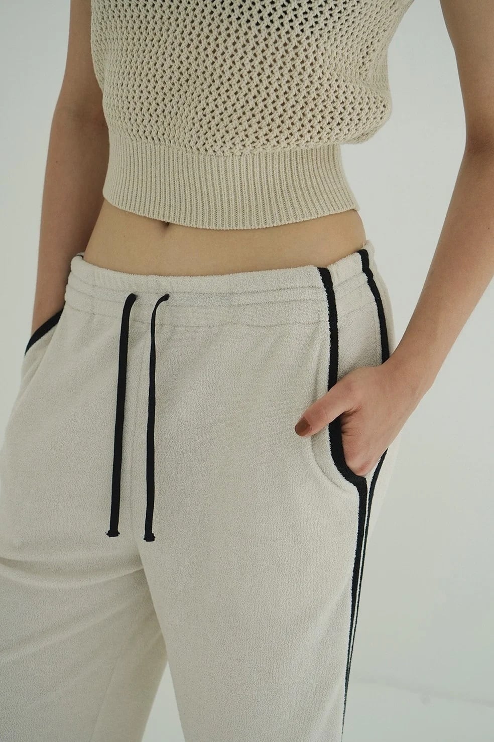 CLANE(クラネ) PILE LINE PANTS IVORY | サウスオレンジ｜メンズ