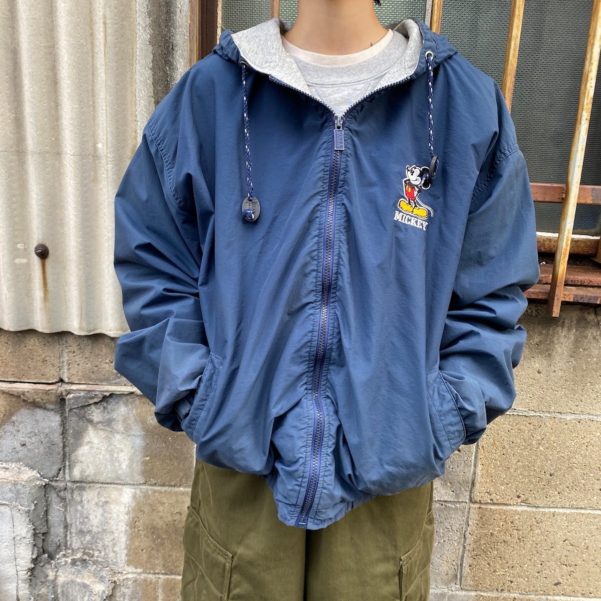 DISNEY ディズニー ミッキーマウス スウェットライナー ナイロン 