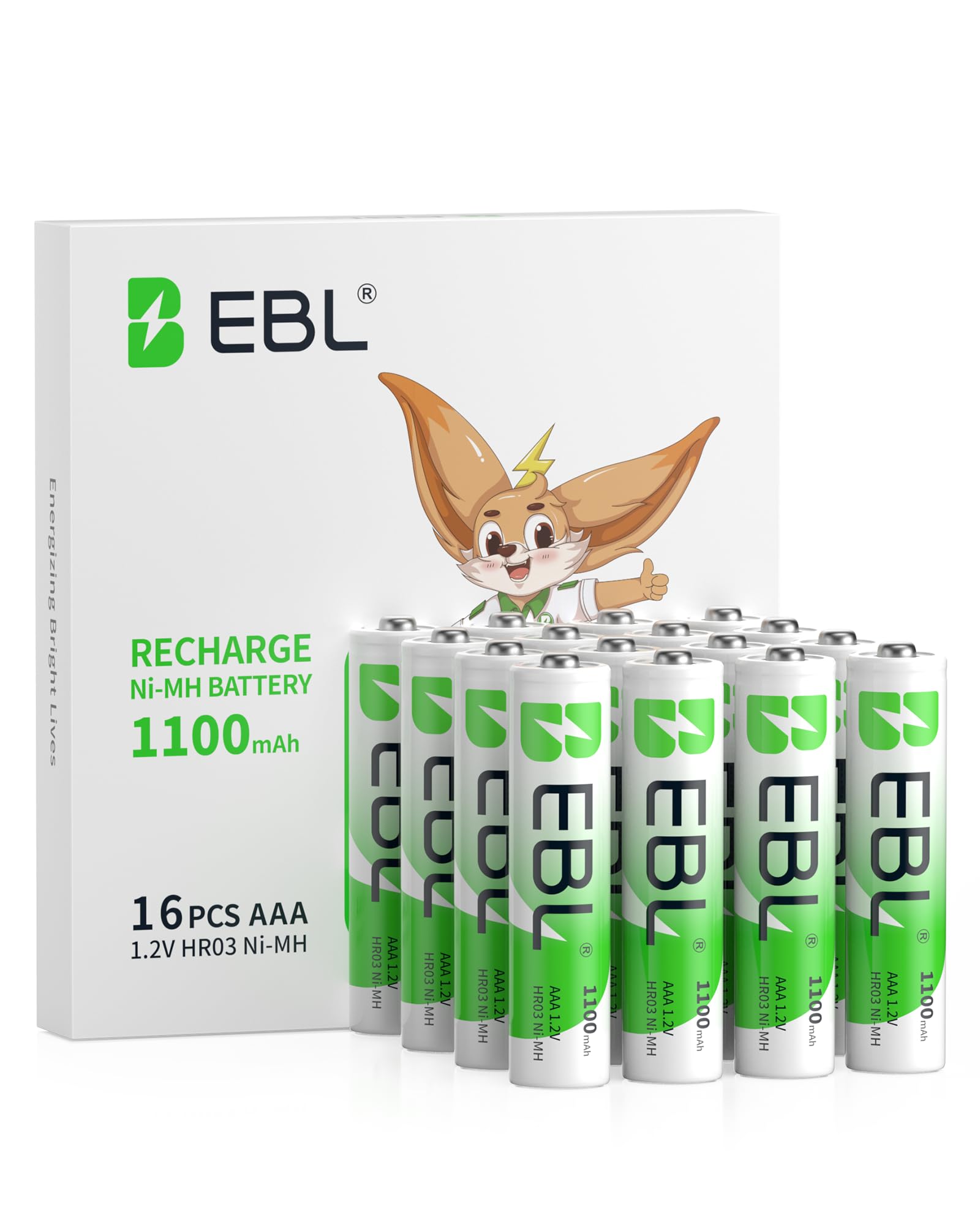 【努力特価】EBL 単4電池 充電式 16個パック 単四電池 ニッケル水素電池 高容量1100mAh 単4充電池 約1200回使用可能 ケース付き 単四充電池…