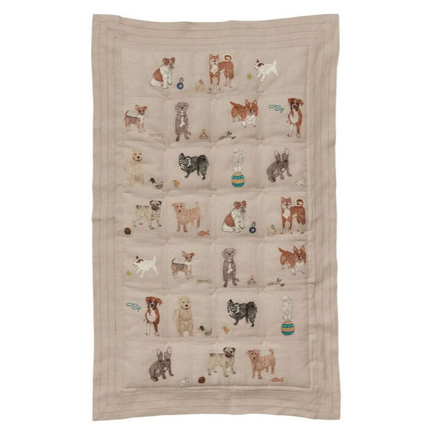 CORAL&TUSK [Dogs Quilt] 犬モチーフ 刺繍キルト(コーラル・アンド・タスク)