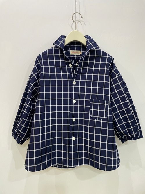 <SOUTIENCOL>  Artist  Check 　シャツブラウス　