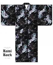 【受注商品】Rumi Rockきもの「ジプシーホース」チャコールグレー　[A704]
