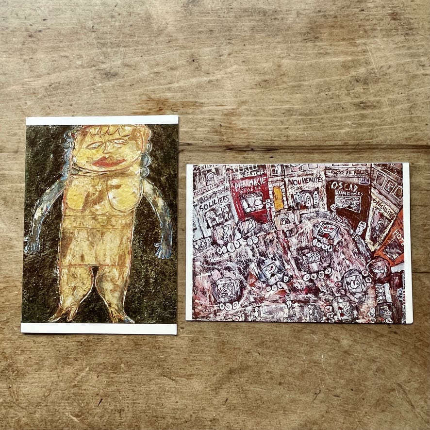 【アナウンスメントカード】ジャン・デビュッフェ　Jean Dubuffet 　 thomas gibson fine art　1975年と1979年　2枚セット　[310194203]