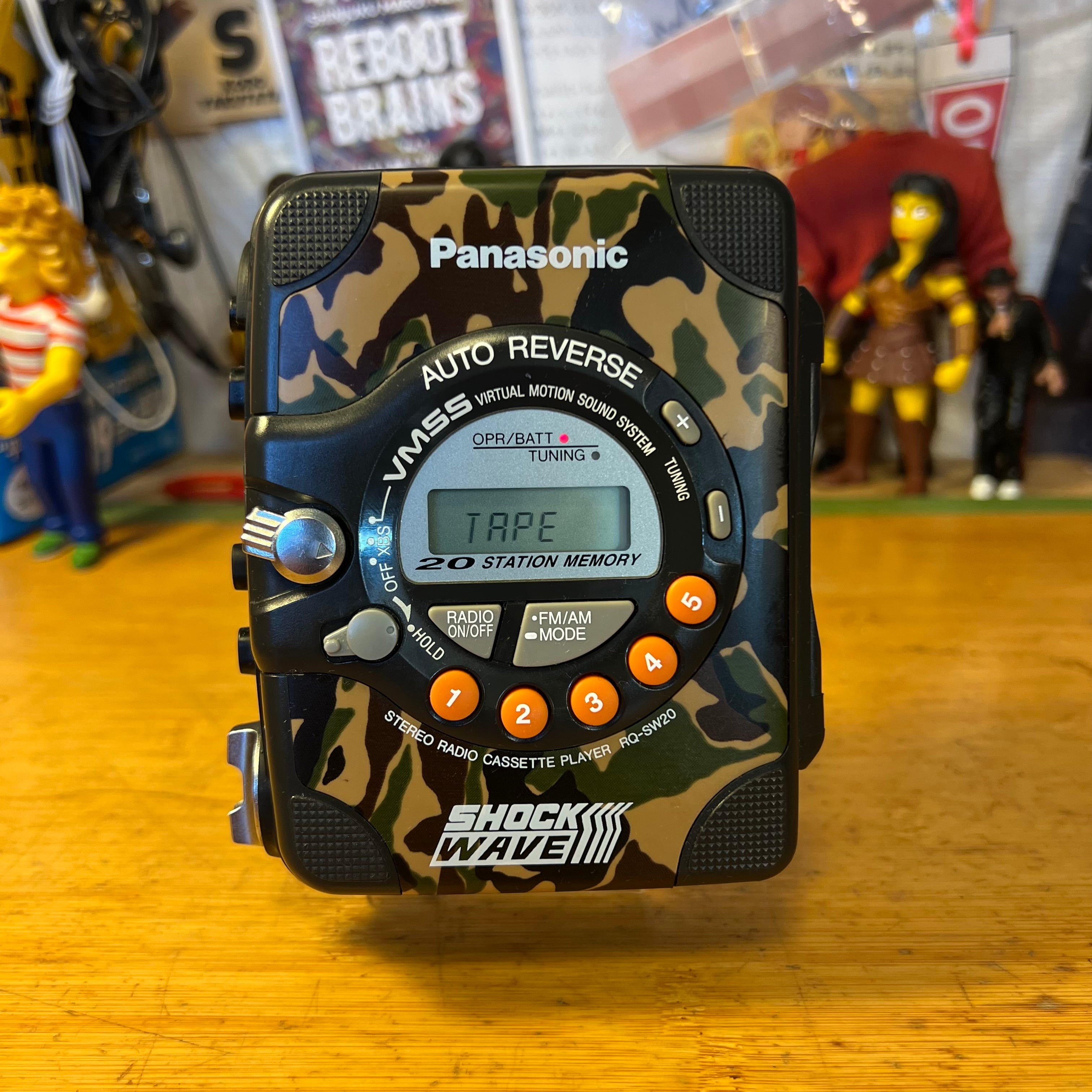 [メンテ稼動品]パナソニックショックウェーブ　カセットプレーヤーRQ-SW44V Panasonic Shock Wave RQ-SW44V Portable Cassette Player