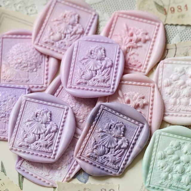 ☆Wax Seal Stamp│Postage stamp【iris】