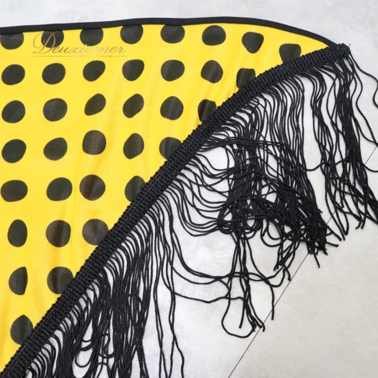 フラメンコ 衣装 シージョ ピキージョ 水玉 ドット フレコ フリンジ 黒 黄色 ポップ ダンス 発表会 ブラック系 イエロー系 main street カラフル 発表会用 衣装 ダンス衣装 大人用 おしゃれ ステージ 衣装 ショール コスチューム 水玉模様