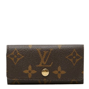 ルイ ヴィトン モノグラム ミュルティクレ4 キーケース 4連 M69517 ブラウン PVC レザー レディース LOUIS VUITTON 【中古】