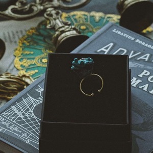 Mermaid's tear and heart  ring