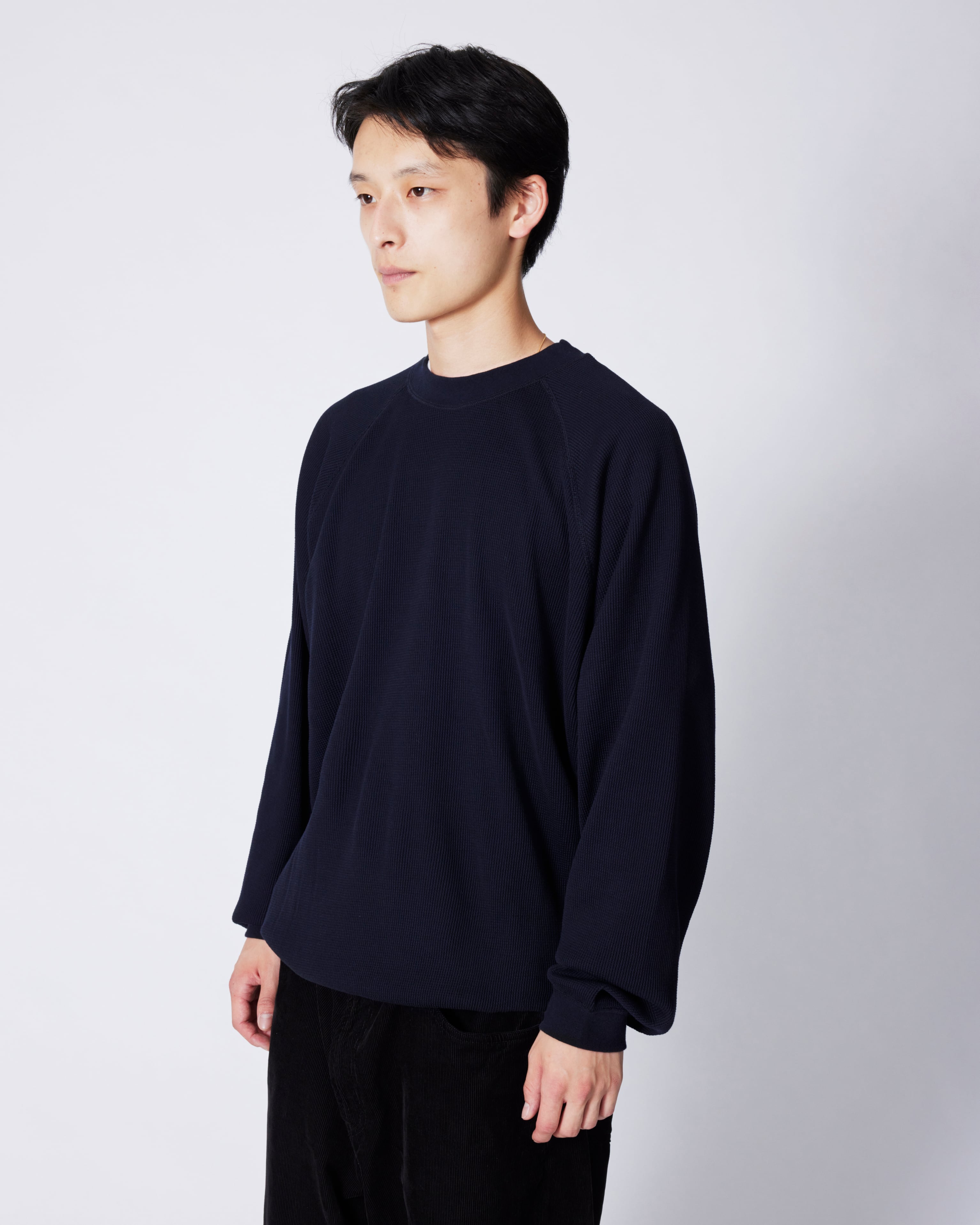 everyone surf knit crew neck sweatshirt (NAVY) | everyone