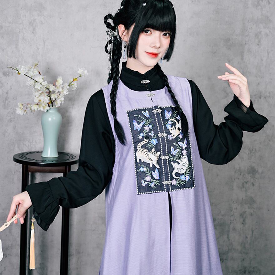 チャイニーズゴシック 古怪舎 ロングジャケット ジレ 刺繍 民族風 個性的