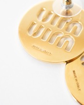 〈miu miu〉Logo Earrings