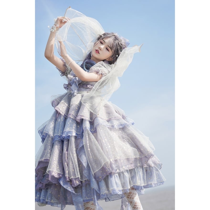 ドレス 魔法の風 深海少女 キラキラファントムカラー シフォン