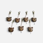 手彫りクマのキーホルダー　