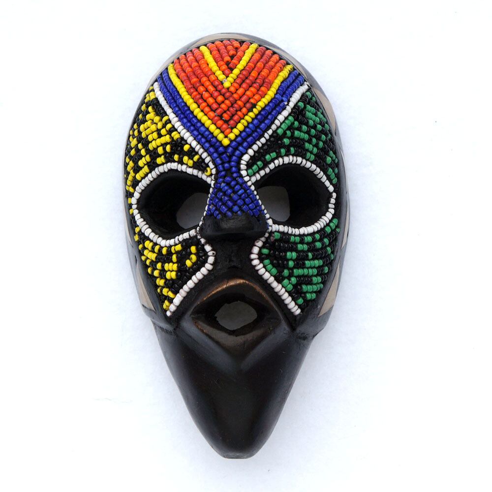 お面ミニ Brass Beads Mask M 094M-401 | アフリキコ AFRIKICO