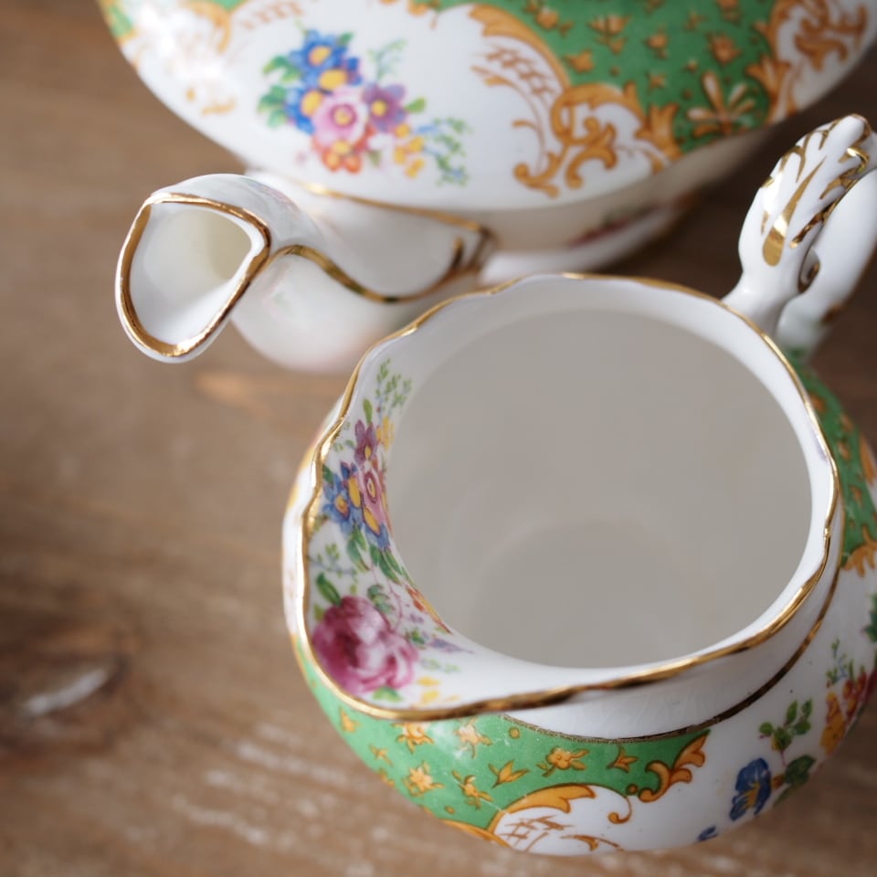 英国パラゴン ロッキンガム グリーン 優雅なティーセット | Antique