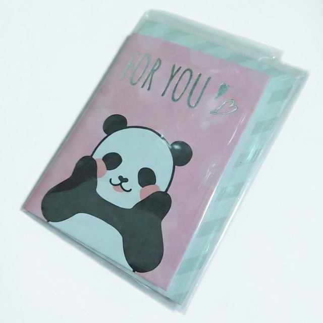 パンダ for you/封筒付きミニメッセージカード　　C0pernicus  便箋/封筒レター