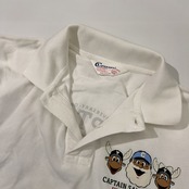 CAPTAIN SANTA キャプテンサンタ プリント 半袖ポロシャツ M/ホワイト/鹿の子