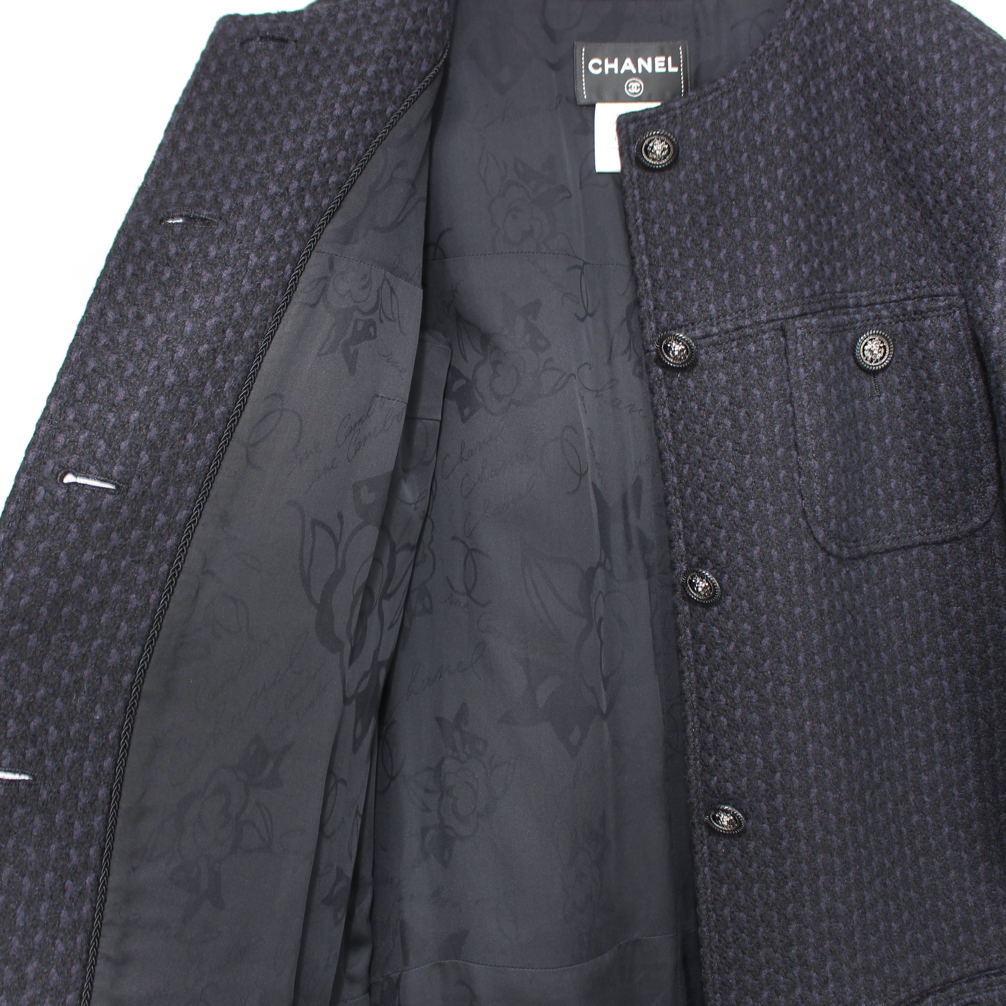 CHANEL LION BUTTON TWEED COAT MADE IN FRANCE/シャネル CHANEL LION BUTTON TWEED COAT MADE IN FRANCE/シャネル