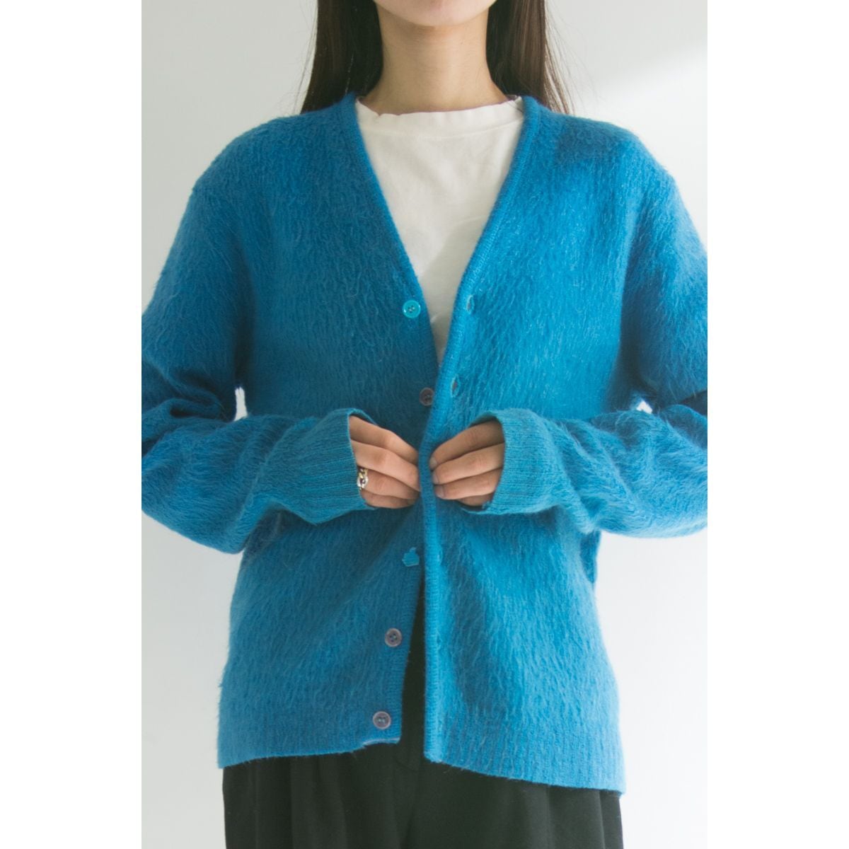 70s Vintage BRENT】vintage mohair cardigan（ヴィンテージモヘア 