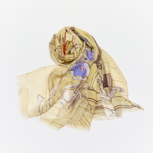 山口晃×ミタショー　コラボレーションストール 「厩舎」 （数量限定商品）