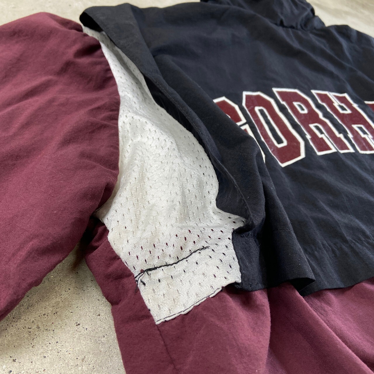 90年代〜 ATLANTIC SPORTSWEAR ナイロンプルオーバー カレッジロゴ 