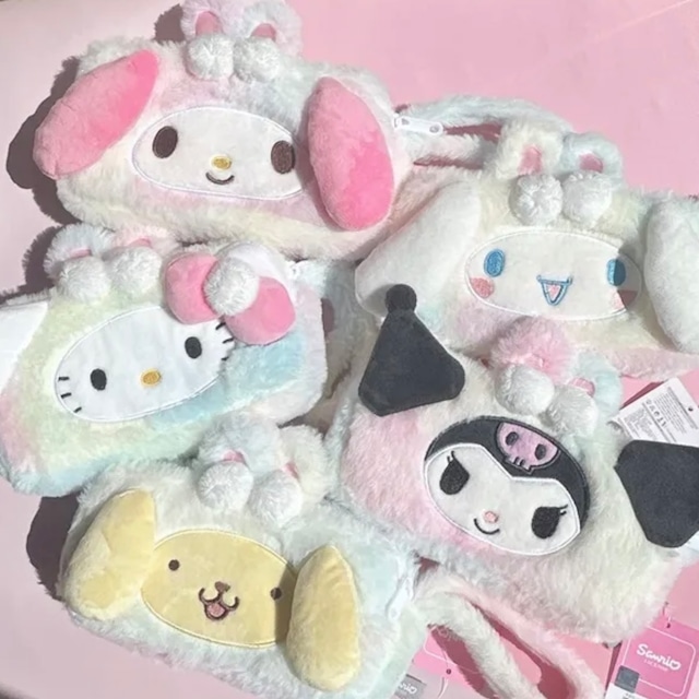 【韓国公式】sanrio caracters bunny pouch 5types / サンリオキャラクターズ バニー ポーチ ペンケース サンリオコリア 韓国限定