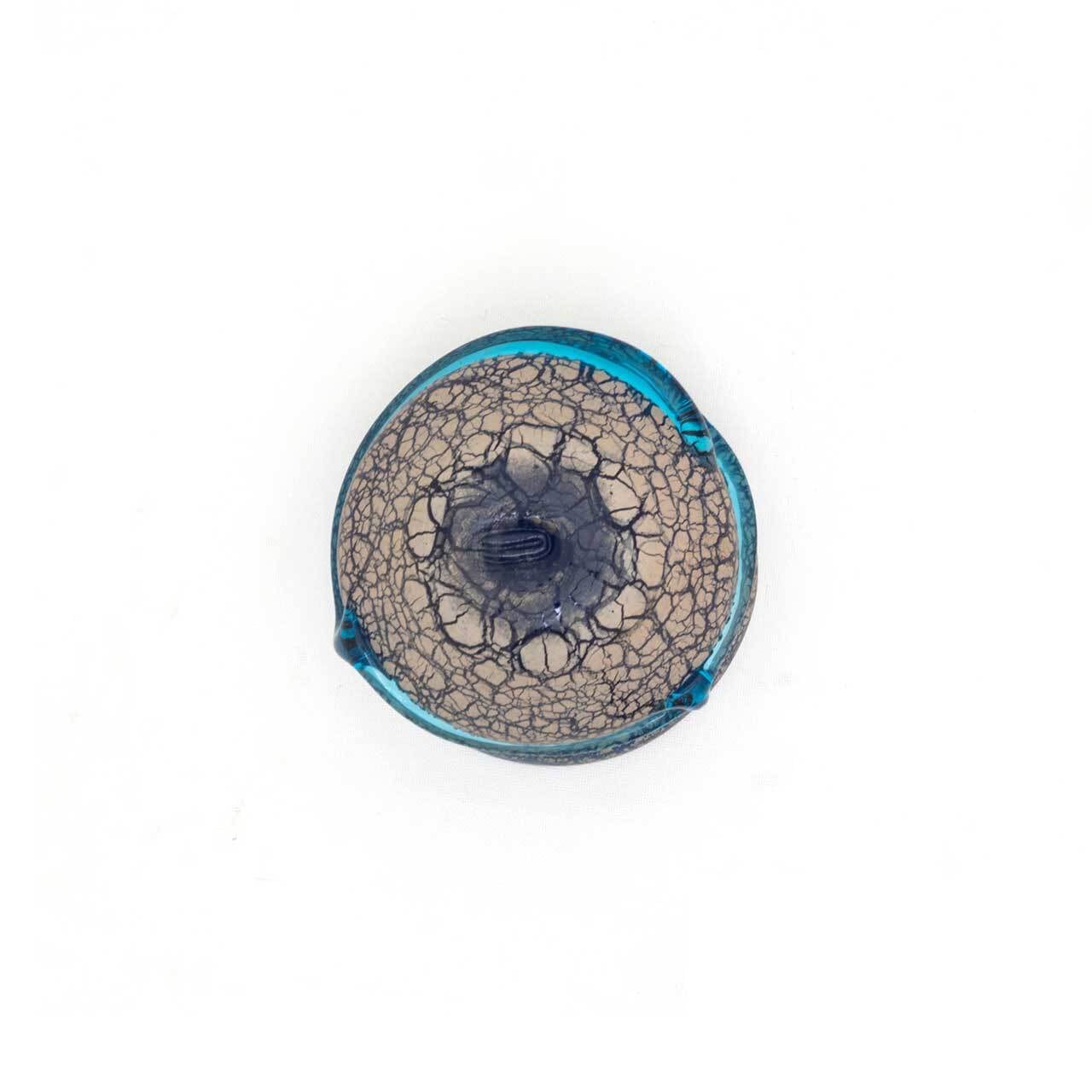 宙吹きガラス工房虹】宙吹土紋白土オーロラグラス [琉球ガラス