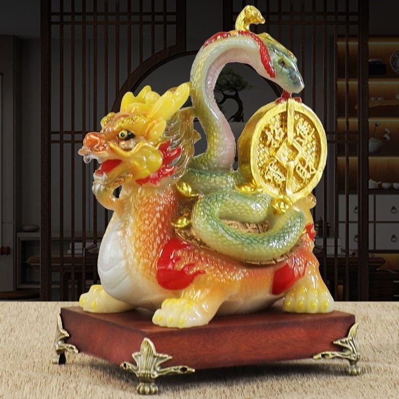 新品未使用】泰山石 双獅子 風水 置物 オブジェ 真鍮 銅製 金色