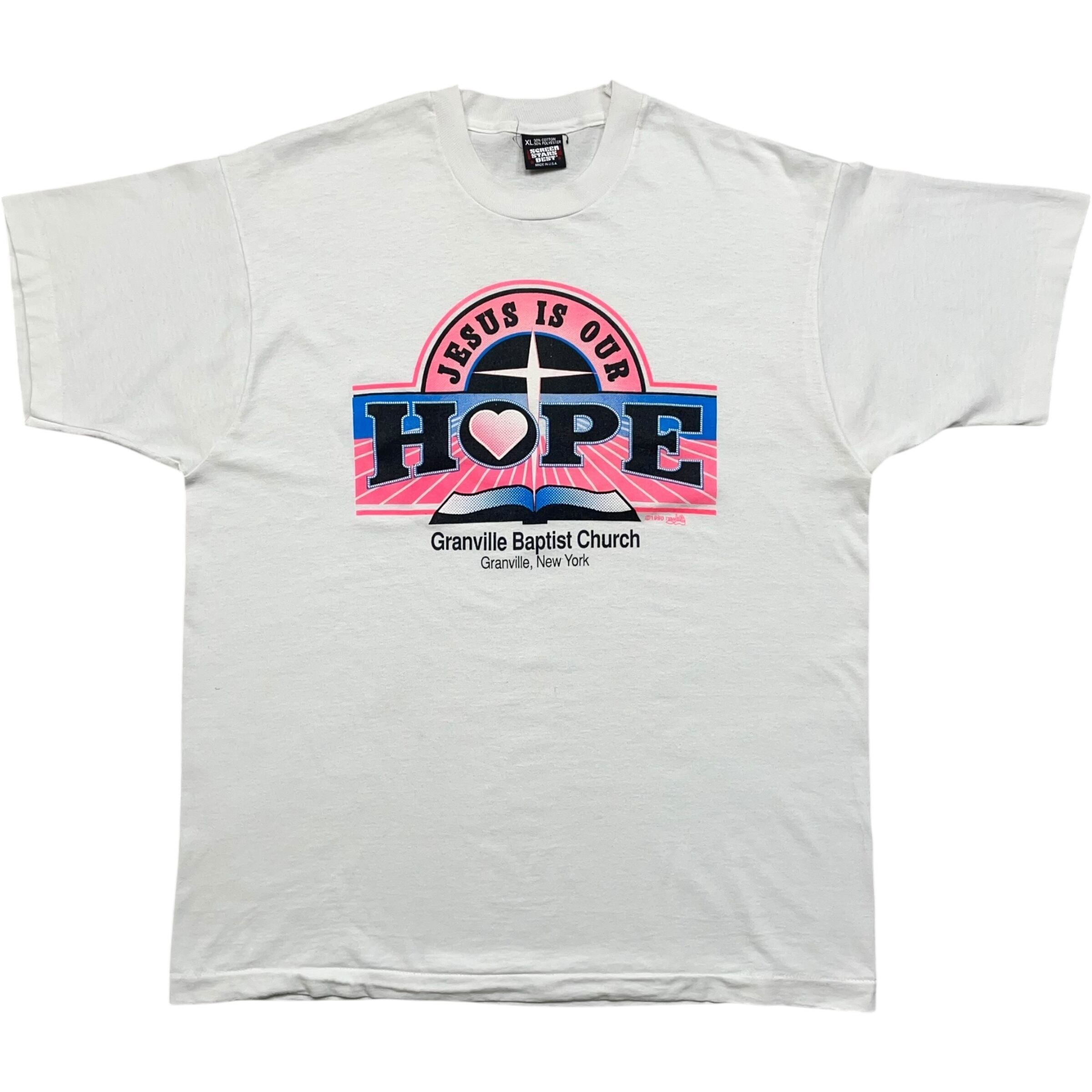 《XL》 SCREEN STARS スクリーンスターズ Tシャツ フロントプリント 教会 シングルステッチ USA製 90年代 vintage no.8296