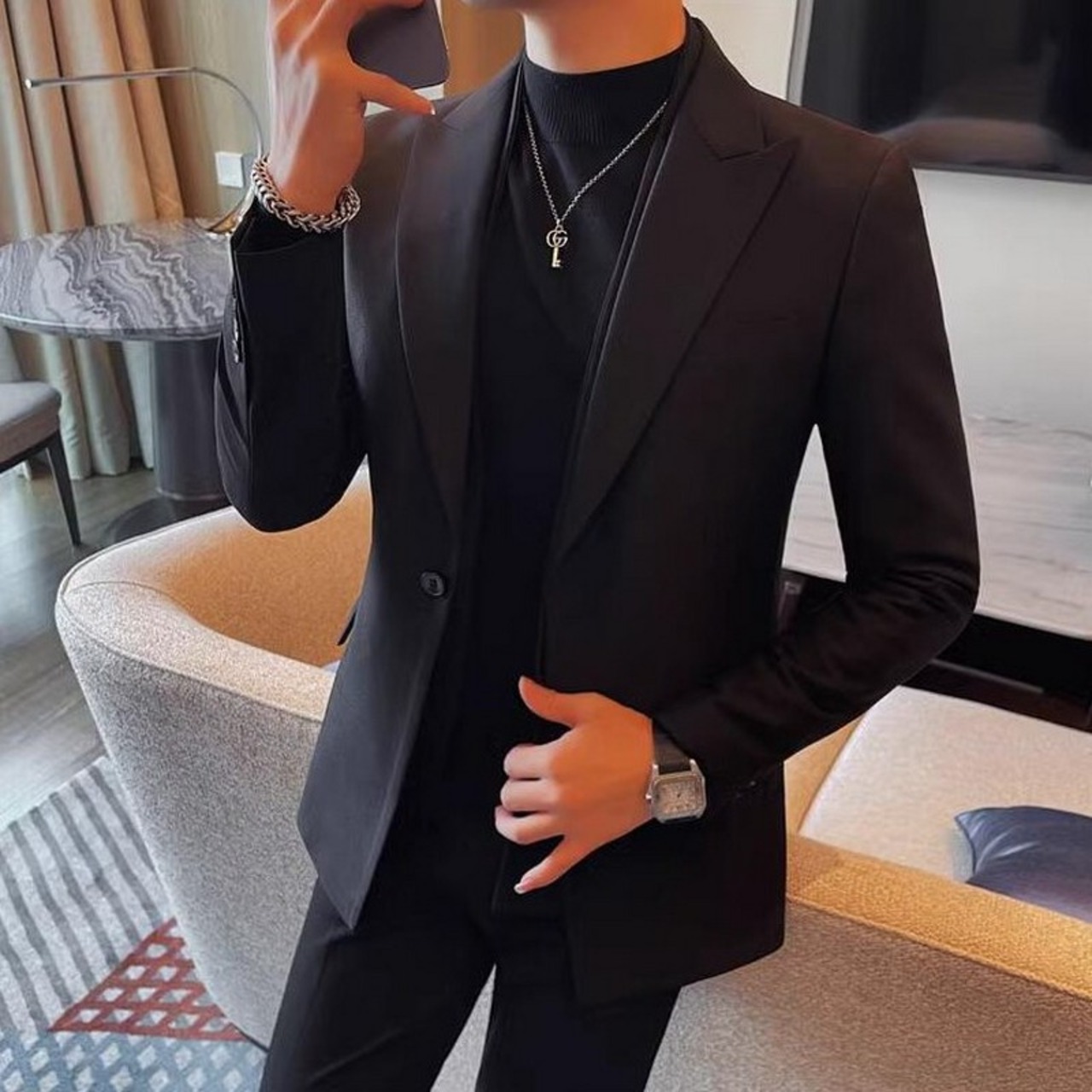 double color suit jacket 00225