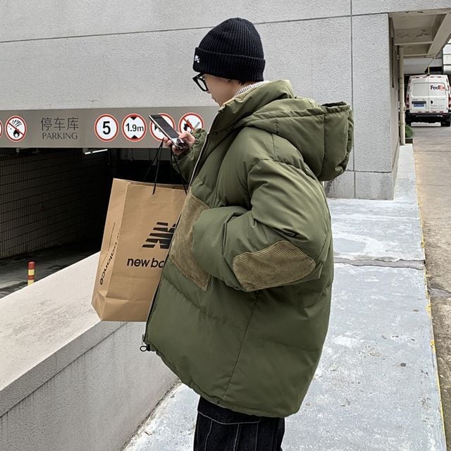 ダウンジャケット　カーキ MOUNTAINSMITH ダウンジャケット カーキ L相当 フード付き - メルカリ