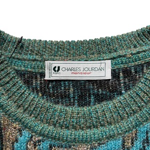 vintage CHARLES JOURDAN jacquard knit sweater