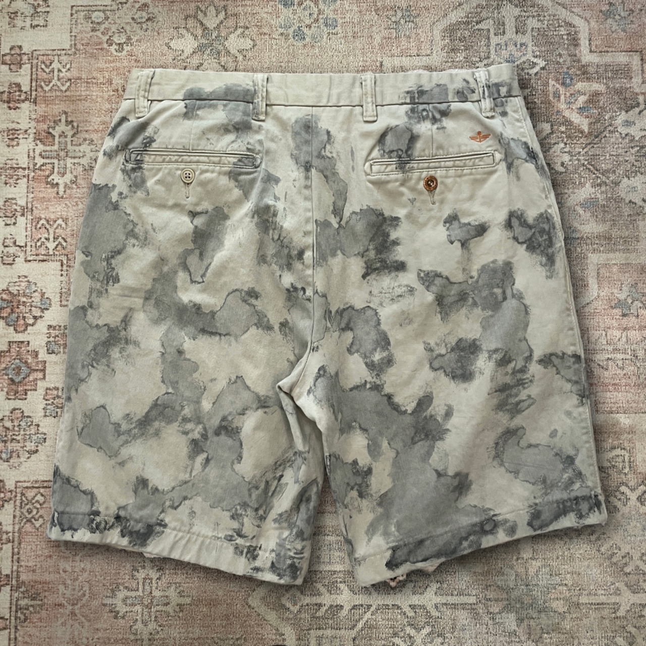 DOCKERS / HANDPAINT CAMOUFLAGE CHINO SHORTS / ALTERED