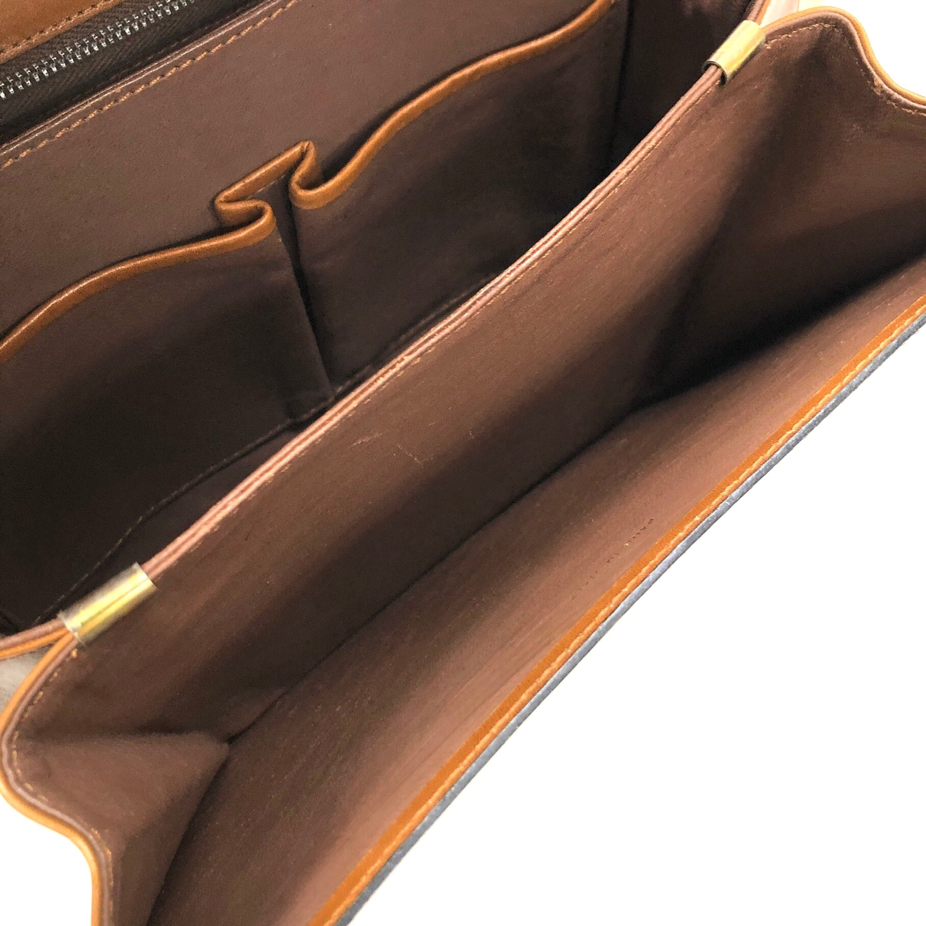 CELINE セリーヌ ショルダーバッグ キャメル エンブレム レザー