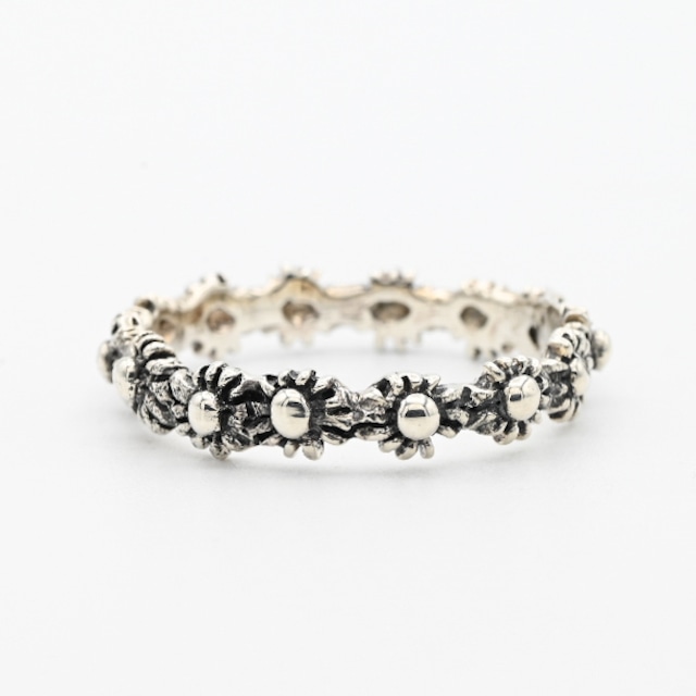 Realistic Flower Design Thin Band Ring #13.5 / Denmark