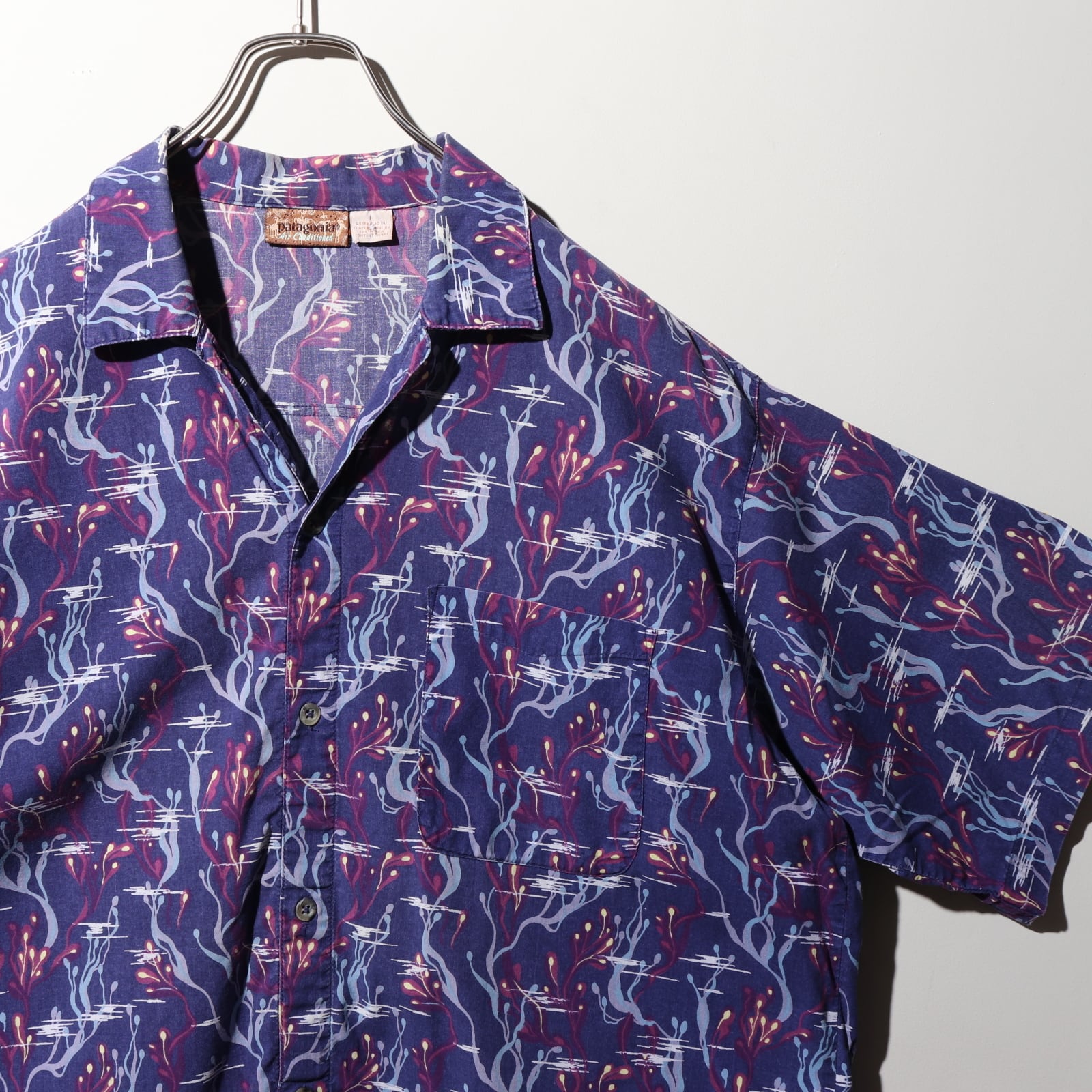 美品 L 93年 海藻 A/Cシャツ パタゴニア patagonia アロハシャツ 美品 L 93年 海藻 A/Cシャツ パタゴニア patagonia アロハシャツ