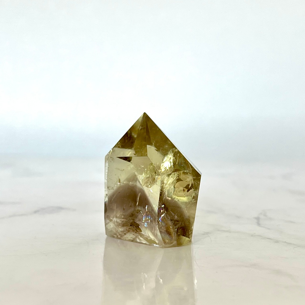 無処理天然色スモーキーファントムシトリンポイント*天然石インテリア*置き物