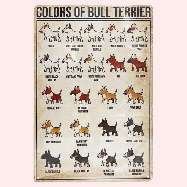 （数量限定）ブルテリア ブリキ看板　No.63