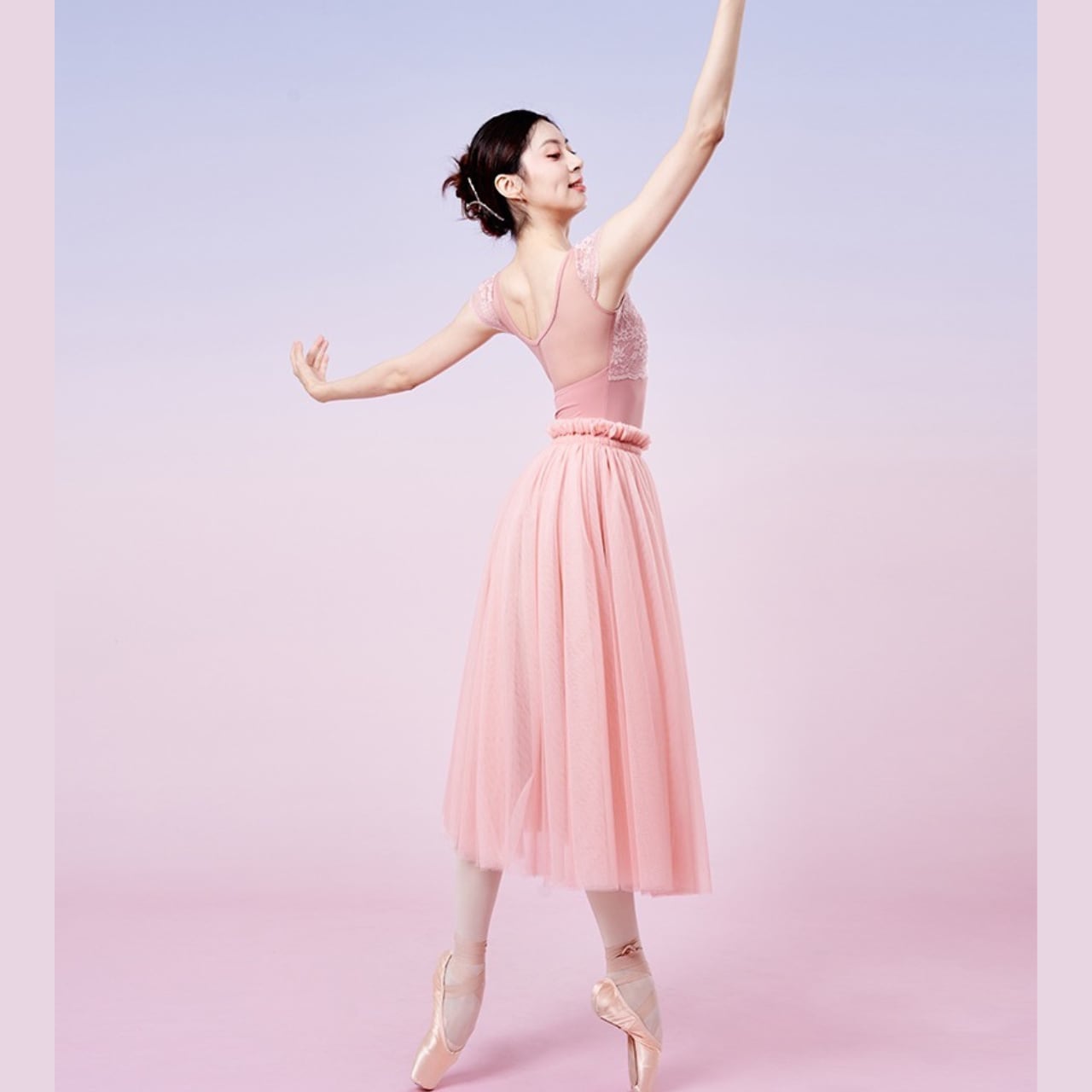 プロダンス] ProDance 花柄 ロングスリーブ お洒落 バレエレオタード