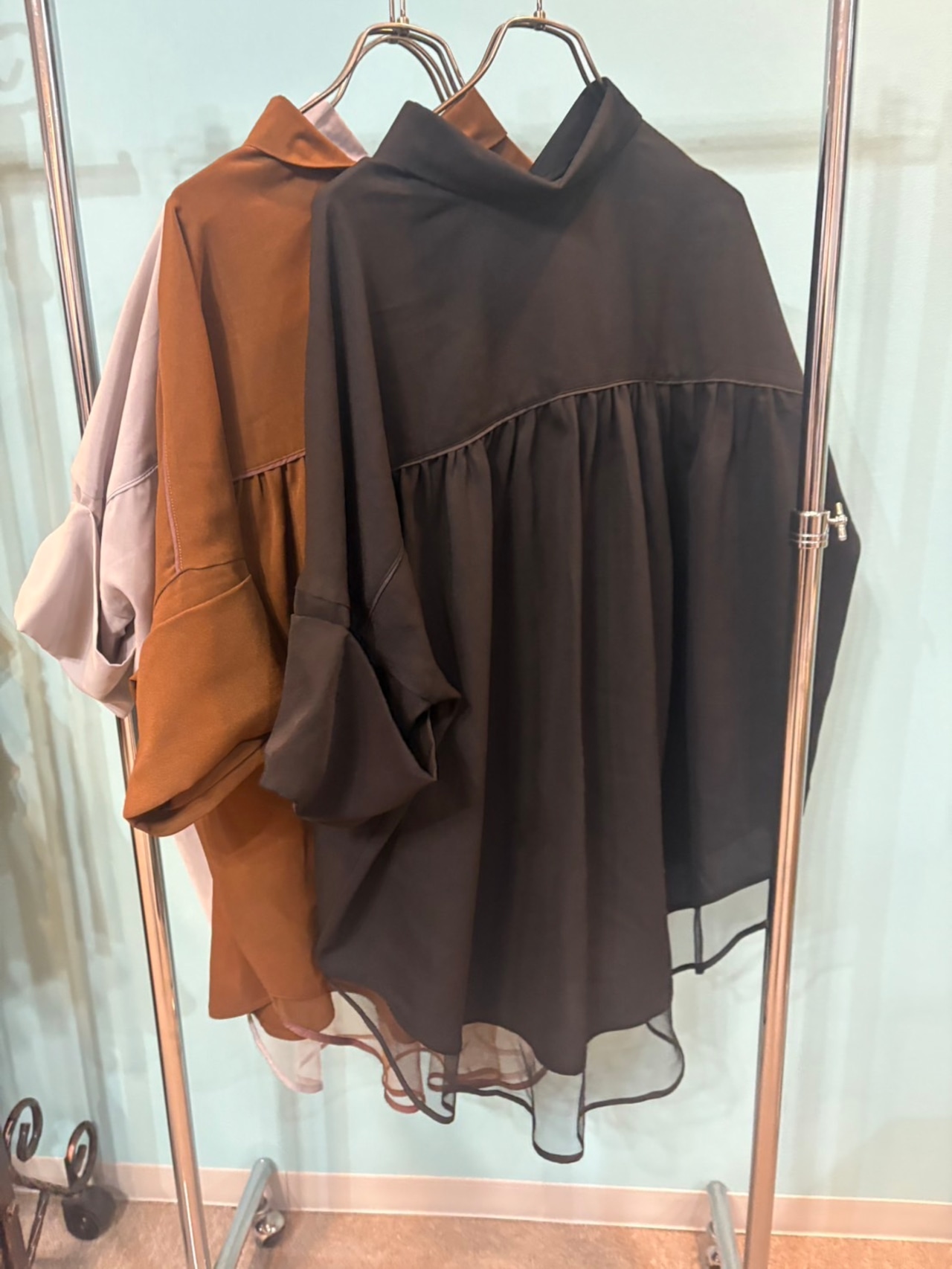 GALENA　ジョーゼットサークルシャツ　70060-4157