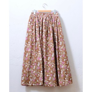 【MANON】 ORIGINALFLOWER CORDUROY GATHERSKIRT マノン コーデュロイ ギャザースカート