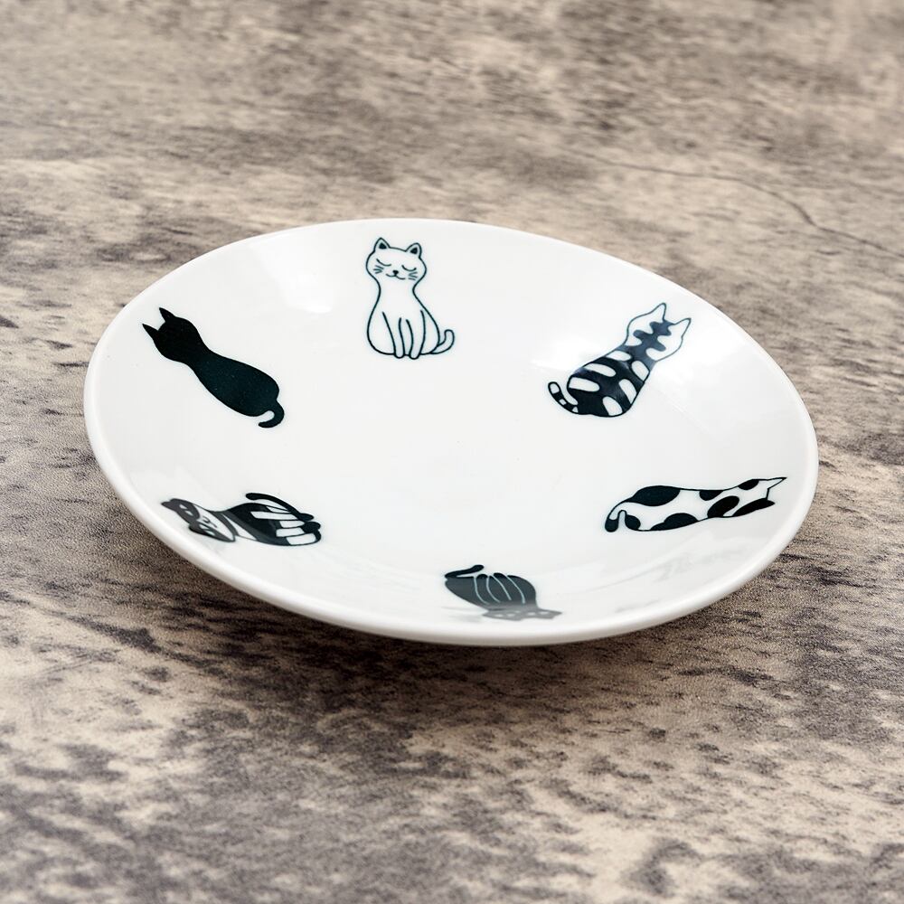 岳中爽果 うつわ お皿 食器 上絵 猫 ネコ 新品未使用 岳中爽果 うつわ お皿 食器 上絵 猫 ネコ 新品未使用