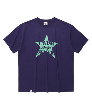 [CAVISH] STAR STENCIL SS TEE PURPLE(CV2EMUT501A)