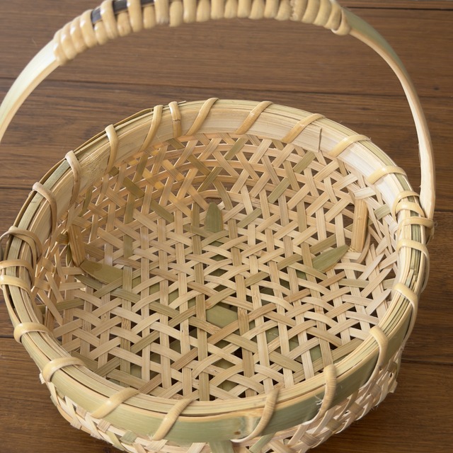 竹細工 手つき竹かご Φ約21cm | 千葉
