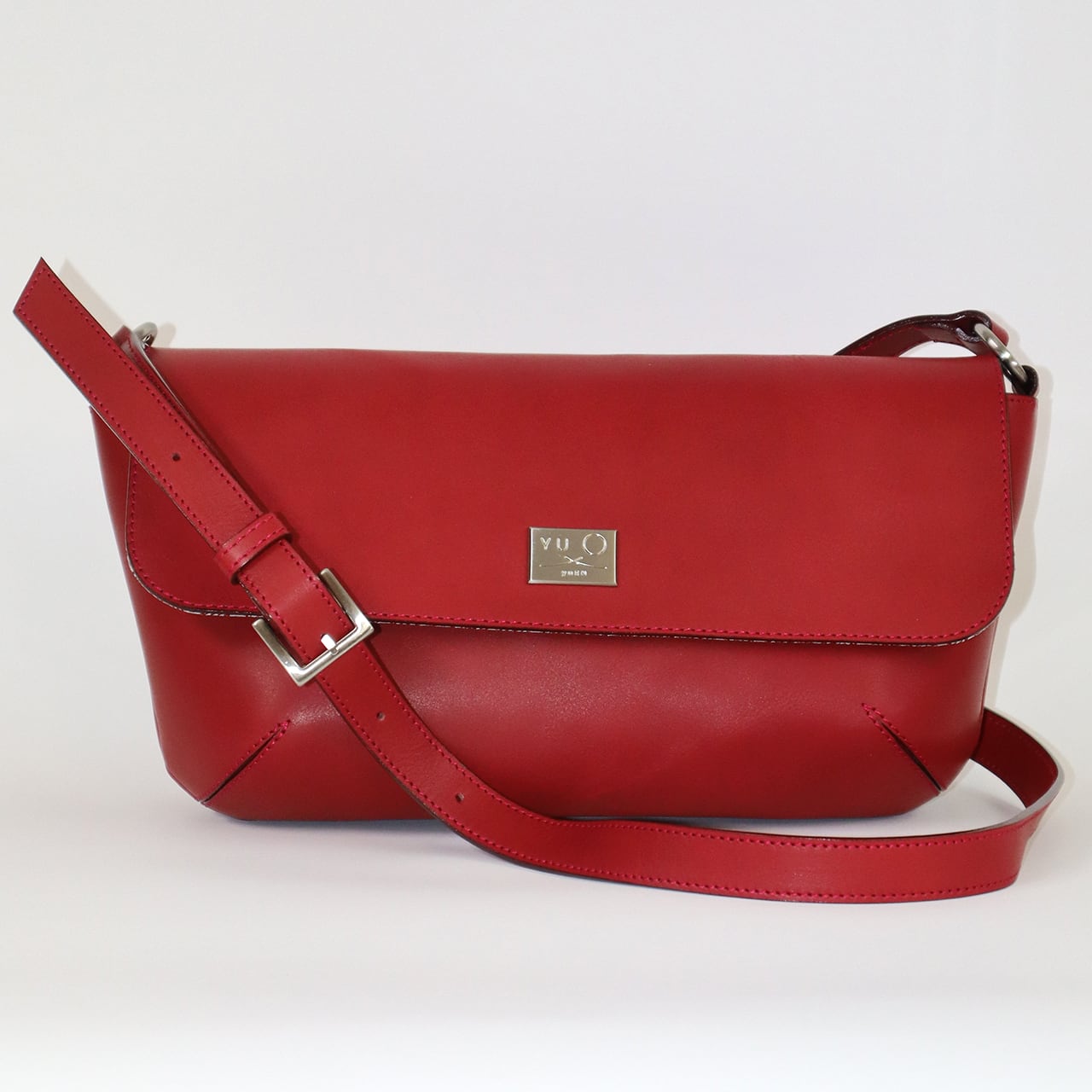 日本製】【本革×博多織】Monica003 フラップショルダーバッグ | yuEN